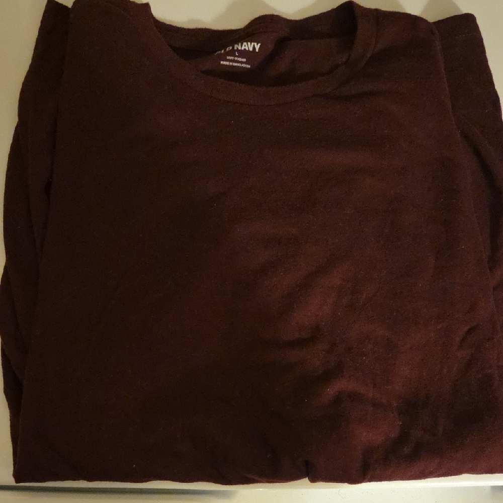 Old Navy Burgundy Crew Neck Top